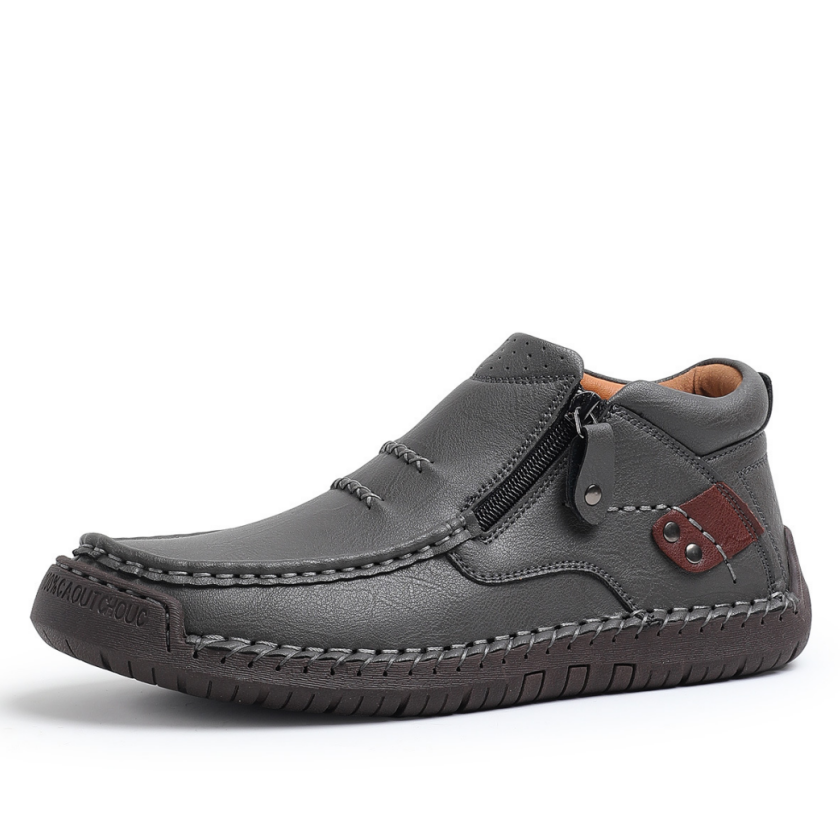 Men’s Handmade Premium Leather Slip-On Outdoor Work Boots