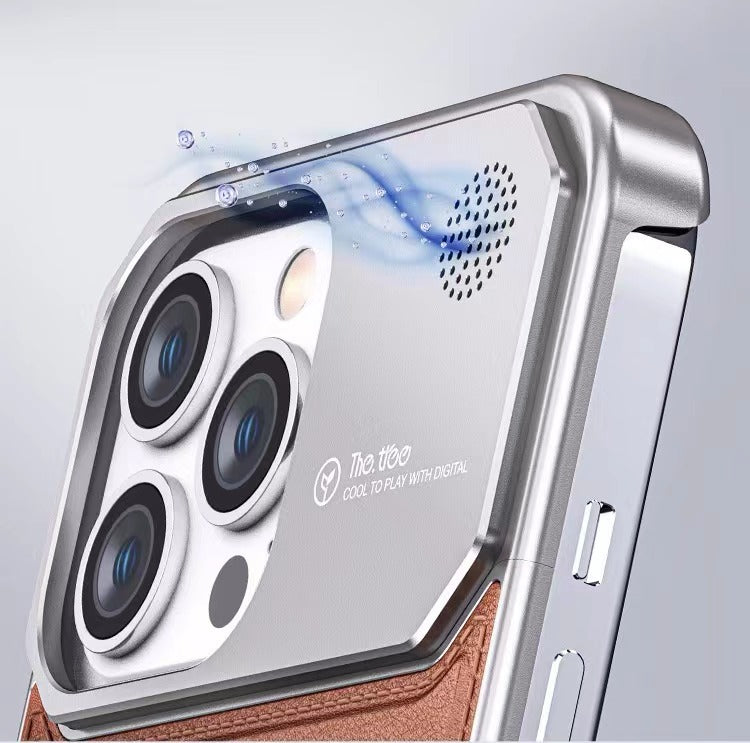 2025 New Leather Metal Aromatherapy Phone Case