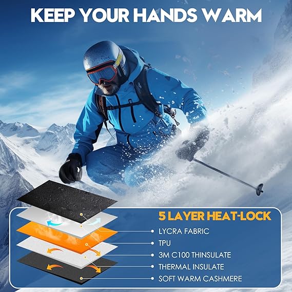 🔥Last Day-Buy 1 Get 1 Free!🎁Windproof Winter GlovesTouchscreen Gloves ThermalWarm Gloves for Men andWomen