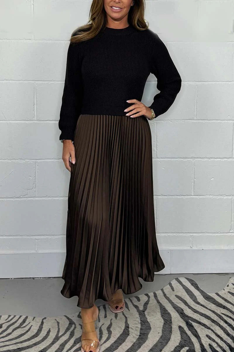 Elegant Pleated Maxi Dress