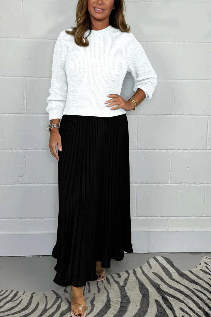 Elegant Pleated Maxi Dress
