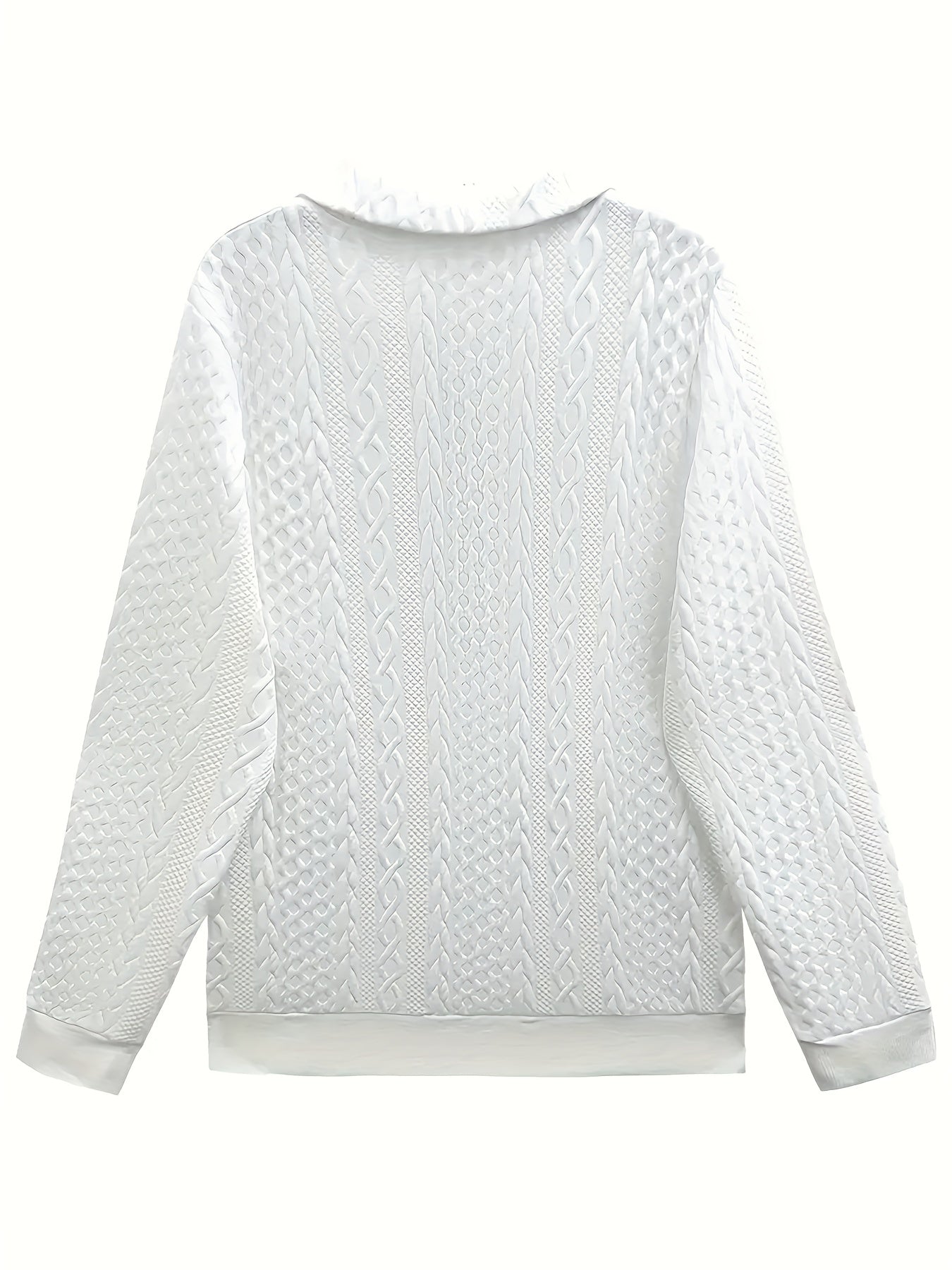 Elegant Long Sleeve Zipper Pocket Sweatshirt