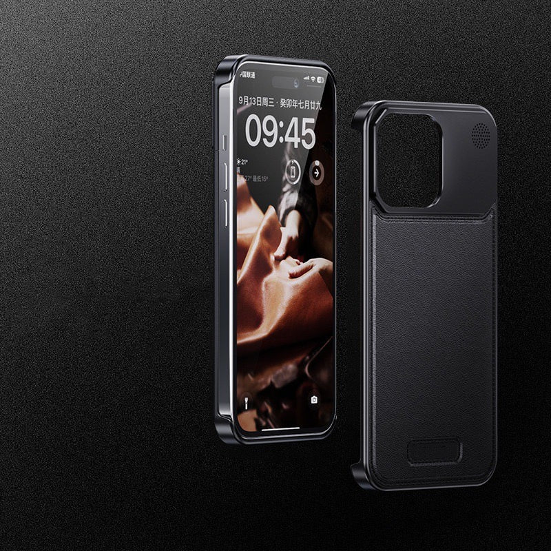 2025 New Leather Metal Aromatherapy Phone Case