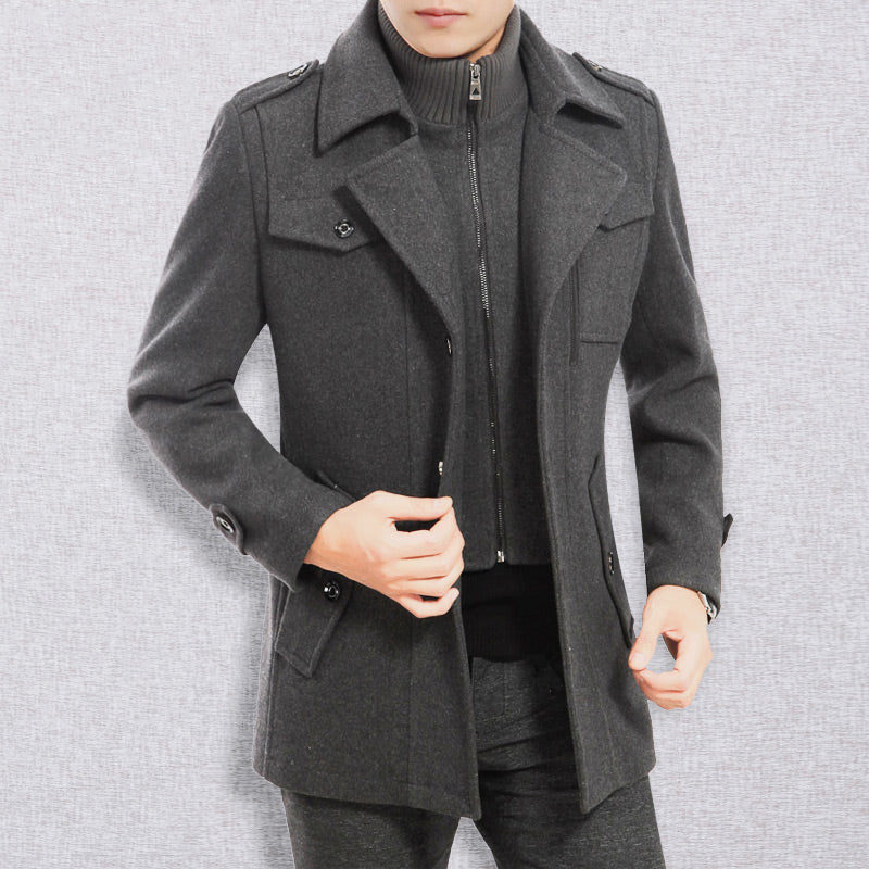 Classic Pure Wool Business Coat