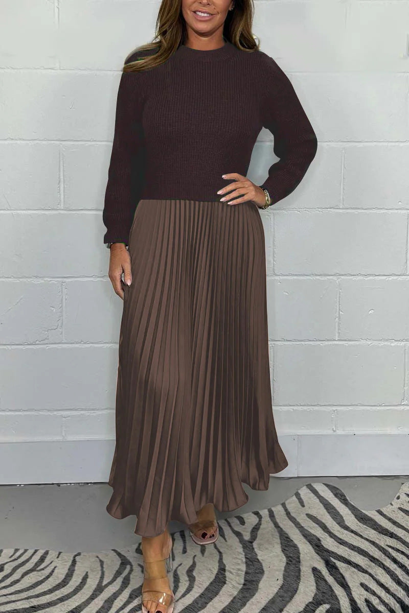 Elegant Pleated Maxi Dress