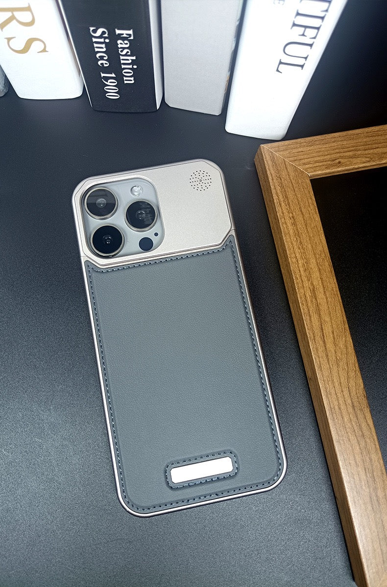 2025 New Leather Metal Aromatherapy Phone Case
