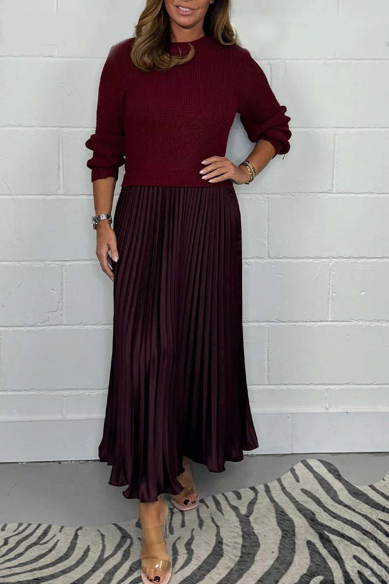Elegant Pleated Maxi Dress