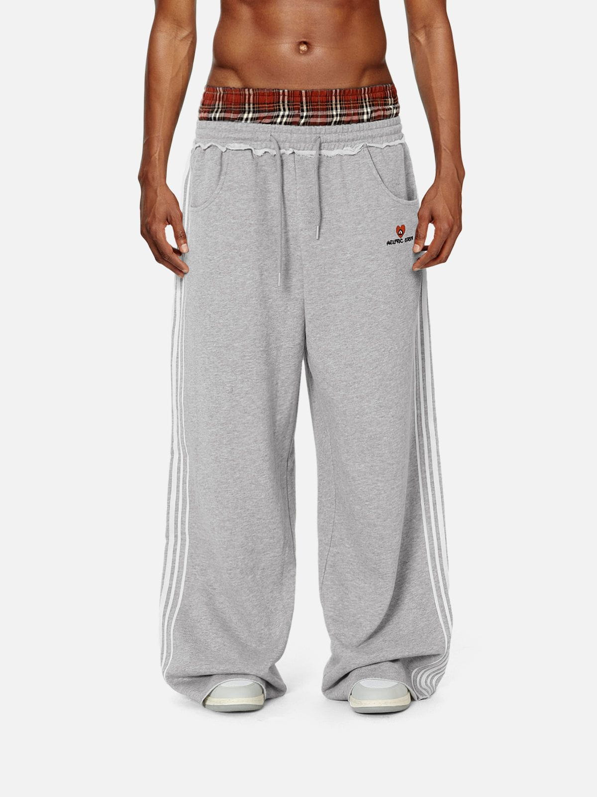 Retro Double Waist Baggy Sweatpants