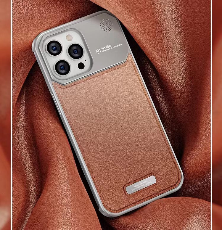 2025 New Leather Metal Aromatherapy Phone Case